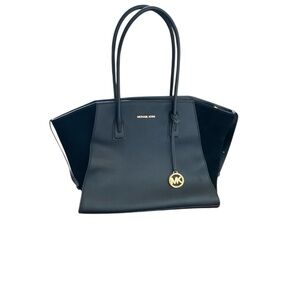 Michael Kors Black and Gold Tote Bag